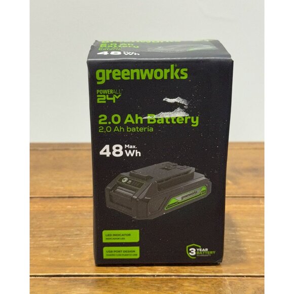 GREENWORKS Powerall 24v 2.0 Ah Battery USB Port Design - Picture 3 of 12